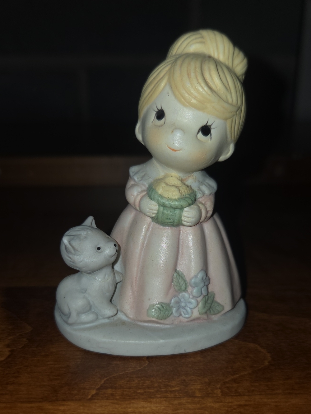 Precious Moments Girl With Kitten